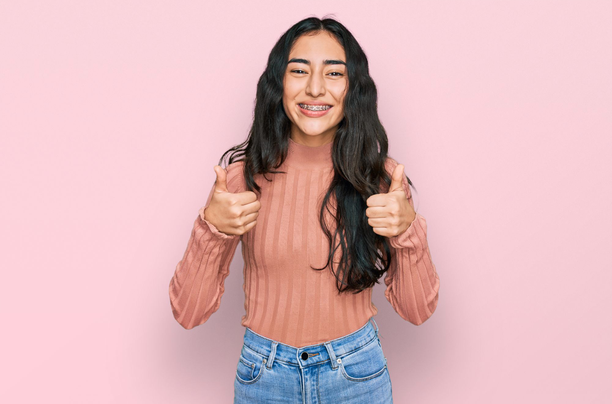 female teen patient, smiling